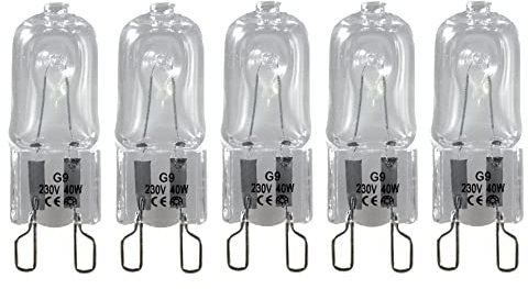 ShuoHui G9 Halogenlampen 33W HaloPin Halogen Sockel Dimmbar 33 Watt Ersatz für 365° Abstrahlwinkel Warmweiß - 2700K (10)