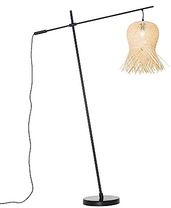 Qazqa Orientalisch außen Stehleuchte, Stehlampe für den Garten - Carlos - Naturel, max. 40W, Geeignet für LED, 163cm, IP44, Rund