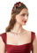 BABEYOND 1920er Jahre Fascinator Mesh Schleier Stirnband Braut Hochzeit Tee Party Fascinator Schleier für Frauen, Weinrot, Einheitsgröße