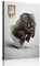 LPFNSF Poster artistique pour salle de bain, toilette, vache, éléphant, noir et blanc, motif animal de bain, sans cadre (style 6,60 x 90 cm)