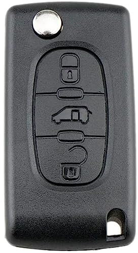 Energy 01 - Coque Clé Compatible Citroen C2 C3 C4 C5 C6 C8 Xsara Picasso Berlingo - Peugeot 207 307 308 407 408 3008 5008 Partner 807 1007 - Fiat ULYSSE (3 Boutons - BERLINGO Partner, VA2 - CE0536)