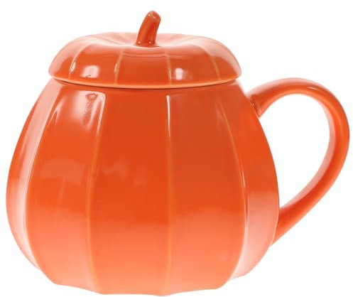 YARNOW 1 Stück Halloween-Kürbis-Tasse Niedliche Kürbis-Förmige Tasse Keramik-Herbst-Kaffeetasse Für Halloween-Party Orange