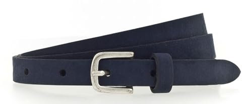 Vanzetti Leder Gürtel Taillengürtel Slim Velours Belt W110 Navy dunkelblau