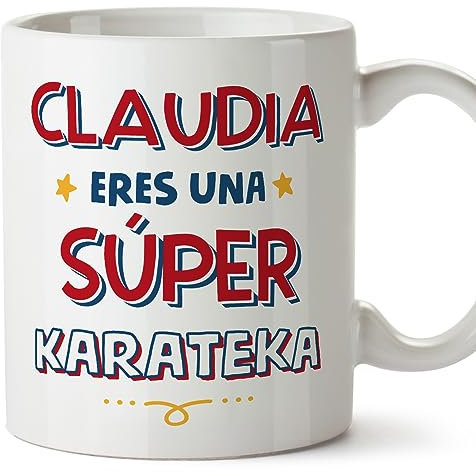 MUGFFINS Tazas Personalizadas para KARATEKA mujer - En Español - Eres Súper - 11 oz / 330 ml - Regalo Personalizable original y divertido