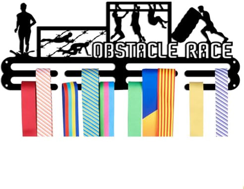 NBEADS Medaglie Gancio Display Rack, Obstacle Race Tema Medaglie Parete per La Concorrenza Medaglia Parete Display Appeso, Montare Oltre 50 Medaglie