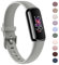 AK Sportarmband, kompatibel mit Fitbit Luxe, Armbänder für Damen und Herren, weiches Silikon, Ersatz-Sportarmbänder für Fitbit Luxe Fitness- und Wellness-Tracker (klein, grau)
