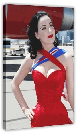 Schauspieler Dita Von Teese Leinwand Poster Schlafzimmer Dekor Sport Landschaft Büro Zimmer Dekor Geschenk Rahmenstil 40 x 60 cm