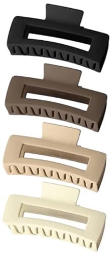 Pretty Magpie Beauty 4-Pack Multipack Hair Clamps - Stylish, Strong Hold | Hair Clips for Women | Claw Clips for Thick Hair | Butterfly Hair Clips