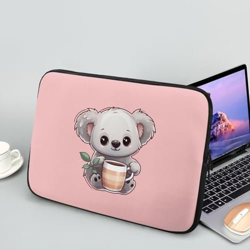 Showudesigns Housse en néoprène pour ordinateur portable de 12 pouces - Motif koala mignon - Facile à nettoyer - Rose, 2447BZ14UK01012