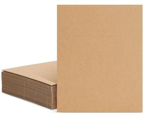 XIDOU A4 Wellpappe, 20 Stück 2mm Dicke Pappe,Mehrzweck-Kreativkarton,Geeignet für Malerei, kreatives Modellieren, Büro- und Kurierverpackungen 210 x 297 mm