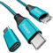 Cable USB C a Micro USB de 2 m USB tipo C (hembra) a micro USB (macho), adaptador de carga Android compatible con Samsung Galaxy S20/S9/S9+/S10 S7/S5/J3/J5/J7 Huawei HTC LG
