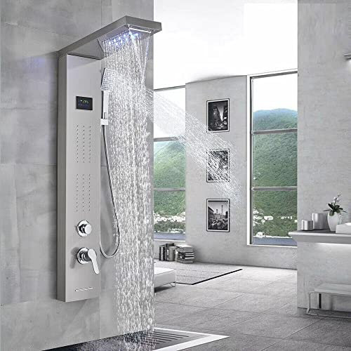 Agua Ducha,Ducha Desmontable Mano Manguera Cabezal presión Repuesto Shower Grifo telefono Grifo Fregadero acachofa Alta presiòn Mango Cromo Mezclador Inoxidable Latón Antiguo CromoVidrio CER
