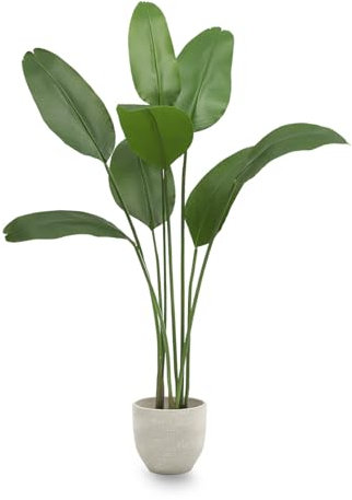Maia Shop | Strelitzia Nicolai | Paradiesvogel | Kunstpflanze | Maße: 150 x 100 cm | Künstliche Pflanzen | Fake Plant | Plastik Pflanze | Deko | Deko Wohnzimmer