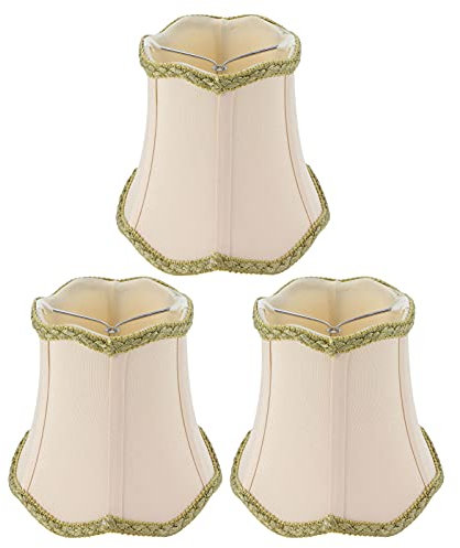 Lampenschirme für Tischlampen, 3 Stück Lampenschirme, kleine Lampenschirme, Kronleuchter-Lampenschirme, Stoff-Lampenschirme für E14 Kronleuchter-Lampenschirme