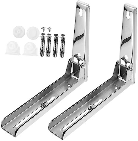 GREENADSCAPE 1juego Estante Plegable Inoxidable Para Microondas Soporte De Cocina De Pared Rack Expandible Para Horno La Encimera