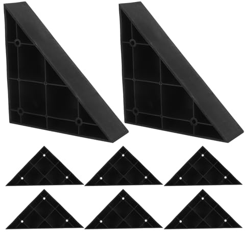 OSALADI Lot De 8 Pieds De Canapé Triangulaires en Plastique Antidérapants avec Vis, Protection L'humidité, pour Meubles Salon, Chaise, Table, Remplacement Polyvalent, Installation Facile