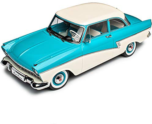 alles-meine.de GmbH Ford Taunus 17M P2 Barocktaunus Türkis Weiss Beige 1957-1960 1/18 KK-Scale Modell Auto mit individiuellem Wunschkennzeichen