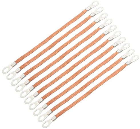 YAODHAOD Kupfer Erdungsband 200/300 mm 10 Stück Batteriekabel Kupferband, Motorerdungsband, kann für die Erdung von Kabelrinnen und Verteilerkästen verwendet Werden (200mm)