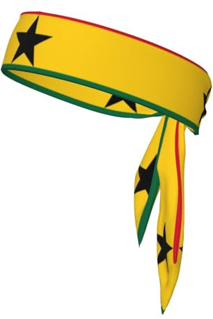 Kühlendes Stirnband mit der Flagge von Ghana, neutral, doppelseitig, für Laufen, Fitness, Karate, Yoga, Fußball