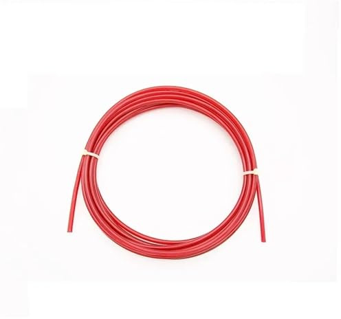 XIEHYA Kunststoffbeschichteter Stahldraht 50 Meter/Rolle 304 Edelstahl Rot PVC Kunststoff Beschichtet Draht Seil Gesamtdurchmesser 1/2/3/4MM Für Aufhängen(4.0mm)