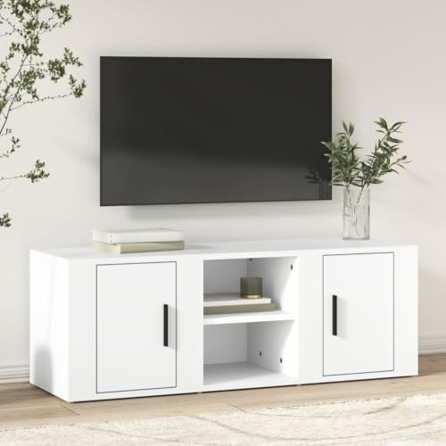 RMIHSJG TV-Schrank Weiß Sideboard tv Fernsehtisch tv unterschrank wohnzimmerschrank 100x31,5x35 cm Holzwerkstoff