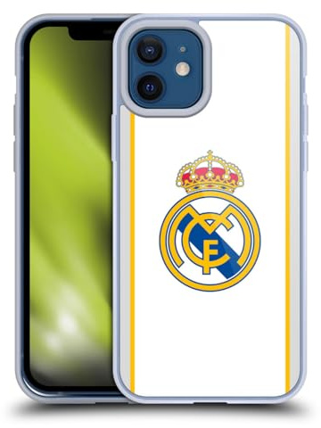 Head Case Designs Officially Licensed Real Madrid CF White Badge Gel Case [Military Grade Protection] Compatible With Apple iPhone 12 / iPhone 12 Pro