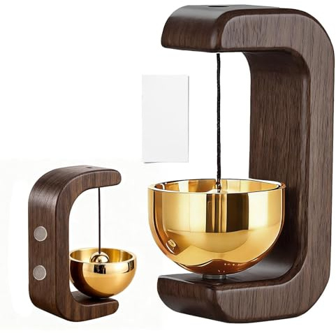 UIHRLM Shopkeepers Bell, Magnetic Wooden Door Chime with Adhesive Backing, Wind Chime Doorbell Vintage for Door Opening, Ideal Entrance Decoration for Home Office Shop Business Metal Doors/Other