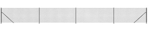 Xhnifbn Maschendrahtzaun Anthrazit 0,8x10 m mit Bodenflansch 60x60 mm Masche verzinkter Stahl PVC beschichtet für Garten Hunde Camping Sichtschutz Langlebig & Flexibel