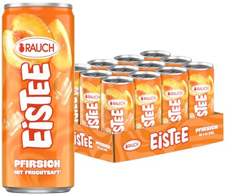 Rauch Eistee Pfirsich | Erfrischendes Getränk | 12x 330ml Dosen