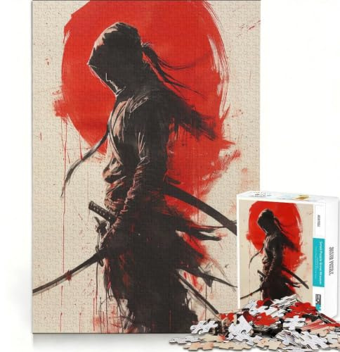 for Adults 1000 Piece Jigsaw Puzzle Shinobi Or Ninja Poster Hands-on Game Fun Activities at Home Deal As Gifts for The Whole Family 38x52cm