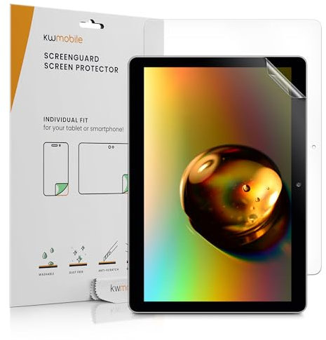 kwmobile 2X Salvapantallas Compatible con Huawei MediaPad T3 10 - Protector de Pantalla Transparente para Tablet