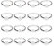 NBEADS 100Pcs Silber Ton Messing verstellbare flache Ring Erkenntnisse Pad 6mm Lünette Cabochon Basen, bleifrei und frei