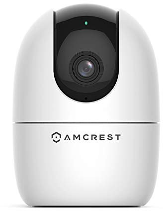 Amcrest Caméra WiFi d'intérieur 1080p, caméra de nounou, caméra pour chien, moniteur sonore et bébé, détection des humains et des animaux, suivi de mouvement, application téléphone, caméra IP sans fil
