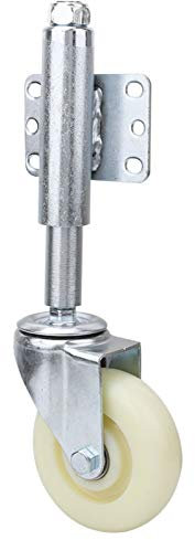 Dioche Gummi-Torrad, 10,2 cm, Nylon, federbelastete Lenkrolle, strapazierfähig, 199,6 kg Tragkraft, industrielle Plattenrolle mit 6 Löchern für Möbel, Tisch, Tür, Trolley