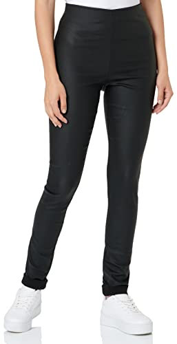 Vila Damen Vicommit New Coated Rwsk Legging-noos Leggings, Schwarz, L EU