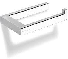 Sagittarius One 152S1 Self-Adhesive Toilet Roll Holder – Wall-Mounted Polished Stainless Steel, Chrome Toilet Paper Holder, Loo Roll Holder, Rustproof Self-Adhesive Installation - Chrome