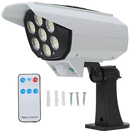 Solarlampen für Außen mit Bewegungsmelder, IP64 Wasserdichte Solar Lampe Outdoor, Solar Aussenleuchte mit Bewegungsmelder LED Wandleuchte Solarenergiebetriebene Lampe mit Fernbedienung