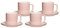 Ritzenhoff & Breker Jasper Espressotassen mit Untertassen, 4er Set, Rosé, 240 ml, Espressogeschirr mit Soft-Touch-Haptik & Mattglasur, Spülmaschinengeeignet