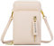 Gallantry Sac Pochette Bandoulière Femme pour Smartphone - Petit Sacoche Zippé 6.7 Pouces Iphone 13 14 Pro Max - Multifonction Carte PU Cuir Léger - Chic Tendance (BEIGE)