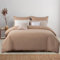 Beqnat Bettwäsche 200x200 3 teilig Bettdeckenbezug - Mikrofaser Bettwäsche-Sets Beige Bettbezug 200x200cm mit 2 Kissenbezügen 80x80 cm, Deckenbezug Bügelfrei und Weich
