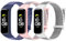 TumpCez Cinturino in nylon compatibile solo con Samsung Galaxy Fit 2, per uomo e donna, regolabile, comodo, sportivo, di ricambio per Samsung Galaxy Fit 2, Indigo+sabbia rosa+conchiglia, cinghia