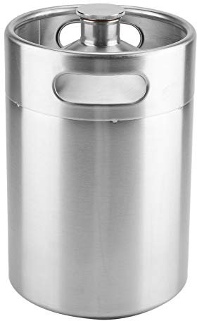 Bierfass, 304 Edelstahl-Bier-Growler, Mini-Fass-Bierflaschen, Tragbarer Bier-Apfelwein-Spender Für Das Heimbrauen(3.6L)