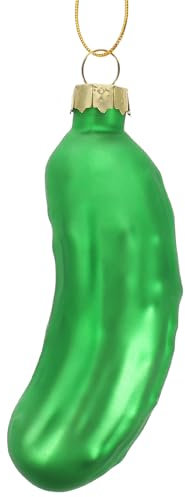 HOMSFOU Gurke Anhänger Weihnachtsornamente Aus Mundgeblasenem Süßes Hängendes Ornament Pickle-weihnachtsschmuck Hängende Deko-Ornamente Gurke Geschenke Essiggurke Anhänger Aus Holz Glas