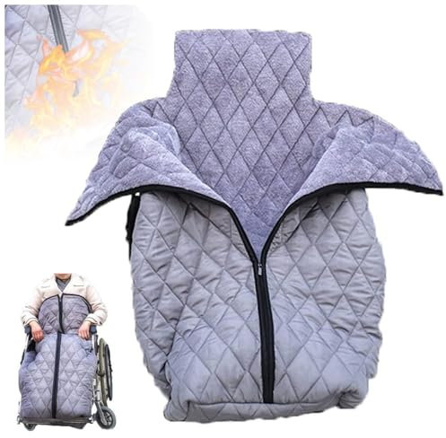 Rollstuhl-Fußsack Aus Plüsch,warm Und Gemütlich Rollstuhldecke Mit Innentasche Und Kordelzug Schützt Vor Kälte Und Nässe Geeignet Für Alle Jahreszeiten Und Rollstuhlmodelle