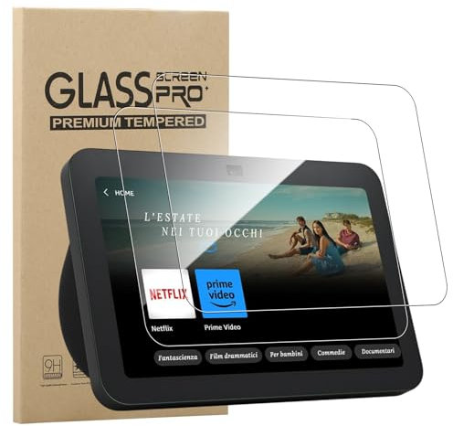 MEMELOKA Schutzfolie für Echo Show 8 (3. Gen., 2023), 2 Stück [Hohe Empfindlichkeit][Anti-Bläschen][Anti-Fingerabdruck] 9H Härte Anti-Kratzen Gehärtetes Glas Displayschutz