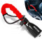 GADLANE Verrou de ceinture de sécurité pour volant – Double verrouillage de voiture – Dispositif antivol haute visibilité pour voiture, caravane avec 2 clés (rouge)