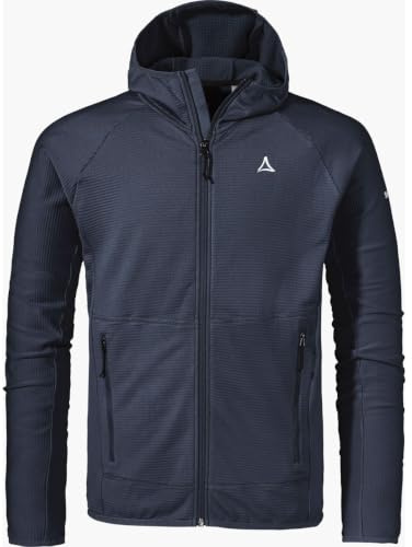 Schöffel Herren Fleece Hoody Style Cascata MNS, Fleecejacke mit Kapuze aus 2-Wege-Stretch, wärmende Outdoorjacke mit 2 Außentaschen