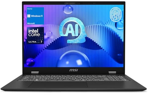 MSI Prestige 16 Intel Evo Laptop, 16 WQXGA Display, Intel Ultra 7 155H, 32GB RAM, 2TB SSD, Fingerprint Reader, Backlit KB, Numeric KP, HDMI, RJ45, Webcam, Killer Wi-Fi 7, Windows 11 Home, Grey