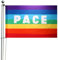 Bandiera pace grande,Bandiera Pace Arcobaleno,Bandiera Pace 90x150cm,Bandiera Arcobaleno 90X150cm,Bandiera Della Pace,Bandiere Pace,Rainbow Flag per Interno,Esterno,Giardino