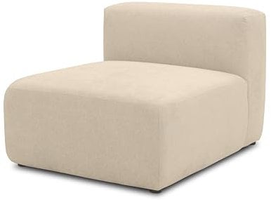 DOMO. collection Sillón Adrian, sofá Modular, Taburete tapizado con Respaldo, sofá Modular, Elemento único, combinable, sillón tapizado, 85 x 108 x 69 cm, Color Beige